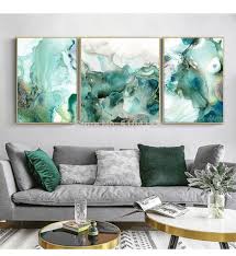 Lime green canvas wall art within 2018 wall art designs: Abstract Mint Green Marble Wall Art Pictures Canvas Painting Gallery Posters And Prints Interior For Living Room Home Decor In 2021 Green Living Room Decor Living Room Canvas Art Living Room Canvas