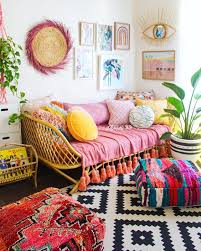 #decorate the daily essential furniture of your home with colorful home decor products. Bright Colorful Pattern Filled Bedroom Ideas Theflamingoandthefox Bedroom Colors Boho Living Room Home Decor