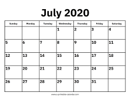 Check spelling or type a new query. July 2020 Calendars Printable Calendar 2020