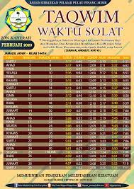 Waktu doa hari ini di pulau pinang akan bermula pada 06:00 (matahari terbit) dan selesai di 20:40 (isyak). Waktu Solat Pulau Pinang 2019 Sang Hook