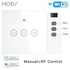 Rf Wifi Smart Touch Curtain Blinds Roller Shutter Switch Tuya Smart Life App Remote Control Work With Alexa Echo Google Home In 2021 App Remote Life App Roller Blinds