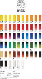 colour chart for winsor newton winton oil colour