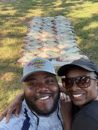 They say a family that prays together and fishes together stays together  lol. Not often I get Mrs Tyson Erica Tyson out but your girl showed out  today. I told her you
