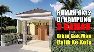 Download contoh surat perjanjian sewa rumah 2021. Desain Rumah 6x12 Di Kampung Dengan 3 Kamar Tidur Youtube