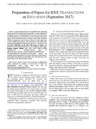 Please check the guidelines of the specific journal for which you plan to submit. 2017 Dec 21 Template Instructions Ieee Transactions On Education Note Typography Academic Journal