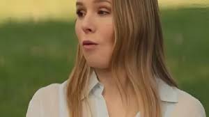 Nobody Wants This S2 Kristen Bell Blue Sheer Blouse worn by Kristen Bell as  seen in Nobody Wants This