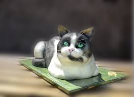 Black And White Cat Cat Cake Kitten Cake Fondant Cat