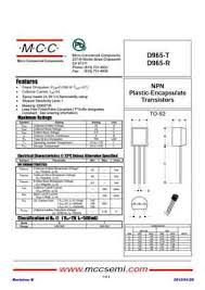 Dan kadang kita susah mencari transistor yang jarang digunakan pada rangkaian. D965 Datasheet Equivalente Reemplazo Todos Los Transistores Hoja De Especificaciones Principales Caracteristicas