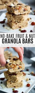 Fruit and nut granola bars with dates. No Bake Fruit Nut Granola Bars The Real Food Dietitians