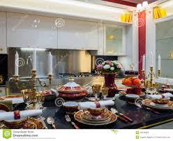 modern luxury kitchen with accessories