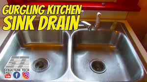 gurgling kitchen sink drain in