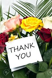 It goes in line with the idea of being several options are available nowadays to send a thank you message without being too dramatic or sentimental. Rose Bouquet And Thank You Message Stock Photo Picture And Royalty Free Image Image 9343585