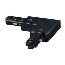 Hampton Bay 90 Linear Track Lighting Connector With White And Black Cover Plates Ec700wh Bk The Home Depot