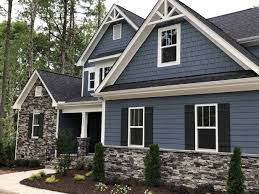 Best Exterior Paint Trends 2021 Blue Grey Color House Gray House Exterior Outside House Paint Outside House Colors
