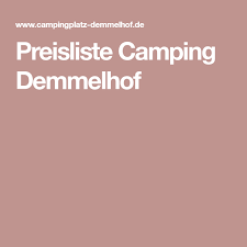 Check spelling or type a new query. Preisliste Camping Demmelhof Preis Camping Preisliste