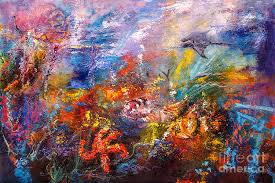 Dolphin tropical fish coral reef 10 hand painted oil painting art gift 985. Life In The Coral Reef Oil Painting By Ginette Painting By Ginette Callaway