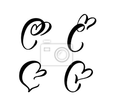 Handwritten lettering type letters which are known as calligraphy. Vector Set Of Vintage Floral Letter Monogram C Calligraphy Element Leinwandbilder Bilder Anfangs Eingestellt Hauptstadt Myloview De