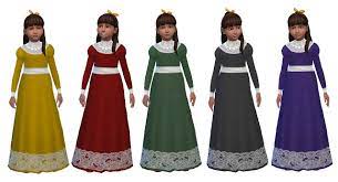 Sims 4sims 4 victorianvictorian clothes. Ts4 Sensitive Victorian Girls Dress History Lover S Sims Blog