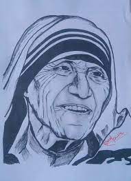 Feel free to explore, study and enjoy paintings with paintingvalley.com Mother Teresa Drawing By Artist Manoj Shukla Artmajeur