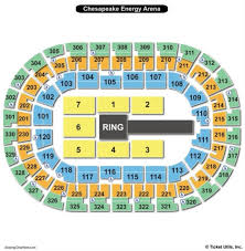 Chesapeake Seat Map Chesapeake Arena Seating Map Oklahoma