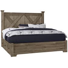 Try given free bed frame plans to build your bed using 100% free wooden pallets! Artisan Post Cool Rustic Solid Wood King Barndoor X Bed With Double Side Storage Wayside Furniture Panel Beds