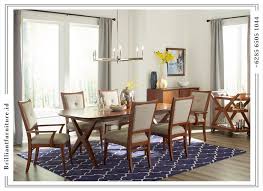 T 75cm leg model : Set Meja Makan Minimalis Jati Brilliant Furniture Indonesia