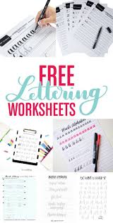 Above is an example of the first page of what the calligraphy practice sheet looks like. 6 Resources For Free Lettering Worksheets Tombow Usa Blog Free Lettering Worksheets Hand Lettering Tutorial Hand Lettering Worksheet