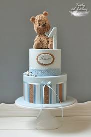 Frost the cupcakes so they cover the hole completely. Teddy Bear Baby Birthday Cakes Baby Cake Baby Shower Cakes