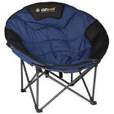 Oztrail Moon Chair Jumbo 150kg Limit Oval Round Camp Outdoor Seat Moon Chair Camping Chairs Cheap Office Chairs