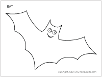 Bats Printable Templates Coloring Pages Firstpalette Com Halloween Preschool Halloween Crafts For Kids Halloween Patterns