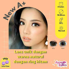 Jual Softlens New A+ Exoticon Normal Ring Hitam 14.5mm Grey Hazel Free  Lenscase Di Seller Kingdom Softlens