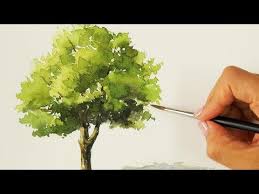 Easy Watercolor Painting Tree Youtube Tree Watercolor Painting Watercolor Paintings Easy Easy Watercolor