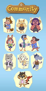 Download Drew The Community Cast As Animal Crossing Villagers Community SVG Cut Files