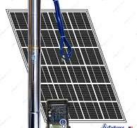 2" 370W Solar Submersible Deep Well Pump, 2x 100W (200W) Solar Panel, 100  feet 12/2 AWG Cable Complete Kit