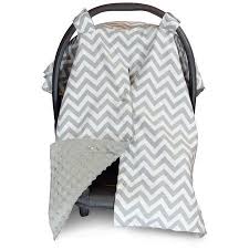 Kids N Such Baby Canopy Cover For Car Seat With Peekaboo Opening Chevron With Gray Dot Minky Walmart Com In 2020 Baby Car Seats Car Seats Infant Car Seat Cover