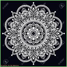 Wallpaper Background Aesthetic Mehndi Indischen Henna Tattoo Weiss Muster Auf Schwarzem Hintergrund Standard B Henna Mandala Pattern Tattoo Tattoo Pattern
