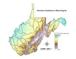 West Virginia Elevation Map Elevation Gradients And Major Watersheds Found Across West Virginia. |  Download Scientific Diagram