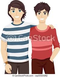 If you've spoken to her before, try asking if you can add. Teen Guys Bestfriends Side By Side Illustration Of Teenage Best Friends Standing Side By Side Canstock