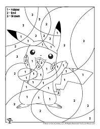 Pokemon Pikachu Color By Number Page Woo Jr Kids Activities Pokemon Coloring Pages Pikachu Coloring Page Pokemon Coloring