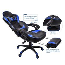 Video Gaming Chair Racing Office Pu Leather High Back Ergonomic 170 Degree Adjustable Swivel Executive Computer Desk Best Computer Chairs Computer Chair Chair