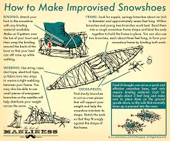 how to make improvised snowshoes the
