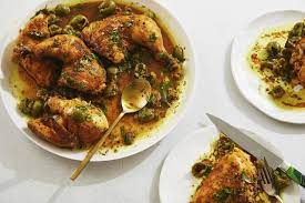 Vinegar Chicken With Crushed Olive Dressing Chicken Recipes Sheet Pan Meals Chicken New York Times Cooking