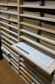 楽天市場 楽譜棚 楽譜 ピアノ a3 15段 木製 書類収納棚 書類整理棚 書類ラック 書類ケース 書類トレー 書類入れ マップケース 図面棚 オフィス家具 大容量 送料無料 pno a3 15 マルゲリータ マルゲリータ本棚 cdラック収納 収納棚 棚 書類ケース