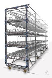 Look It Is Our Moving Vf 5223 Nft Nutrient Film Technique It Is Designed To Grow Head Lettuces Tomatoes Ed Aquaponics Hydroponic Farming Vertical Farming