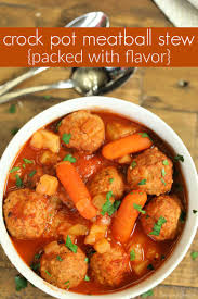 Saute meatballs and remaining 1/2 cup onion. Crock Pot Meatball Stew Recipe Easy Crockpot Meatball Stew