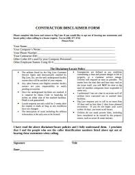 This story is written to serve as nothing more than an outlet for one of my (admittedly odd) hobbies. Free 5 Contractor Disclaimer Samples In Pdf Ms Word