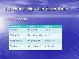 There is no 'largest' whole number. 1 1 Whole Number Operations Ppt Video Online Download