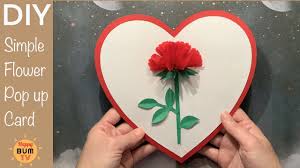 All you need are some simple materials for. Simple Flower Pop Up Card 5 Minute Pop Up Card I Easy Diy Paper Crafts Youtube