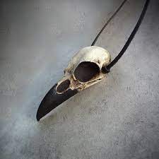 Rabe Schadel Anhanger Harz Vogel Schadel Halskette Gothic Etsy Bird Skull Necklace Bird Skull Skull Necklace