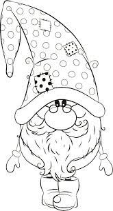 Color pictures of reindeer, christmas trees, santa claus and more. 1255 04 Andre Winter Gnome Christmas Drawing Christmas Coloring Pages Gnome Patterns